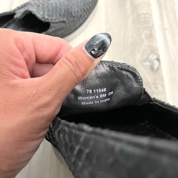 Johnston & Murphy Loafers Women’s 8 Penelope Gray Textured Leather Slip On Flats - Picture 7 of 7